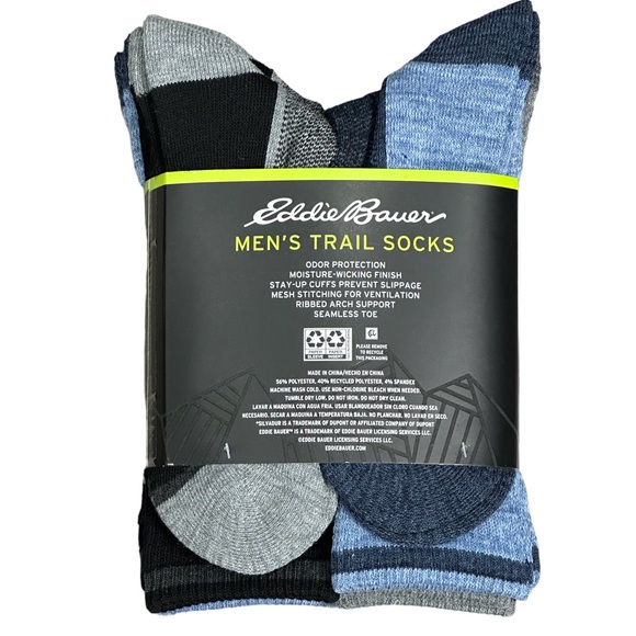 Eddie Bauer Underwear & Socks Mens Eddie Bauer 6 Pack Pairs Trail